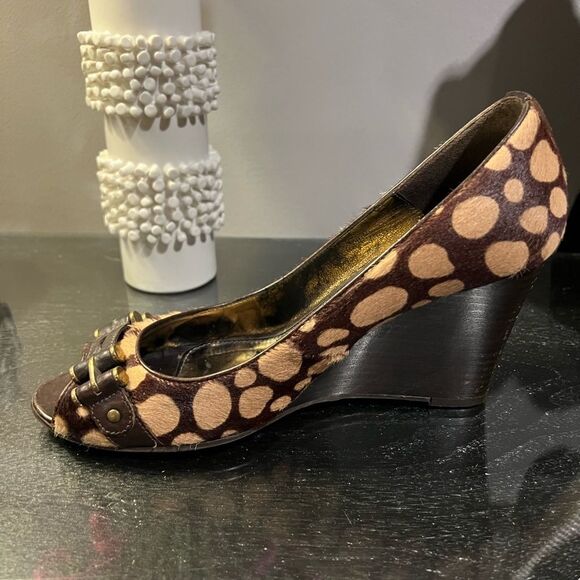 J Crew Collection Spotted Calf hair Wedges - Picture 10 of 10